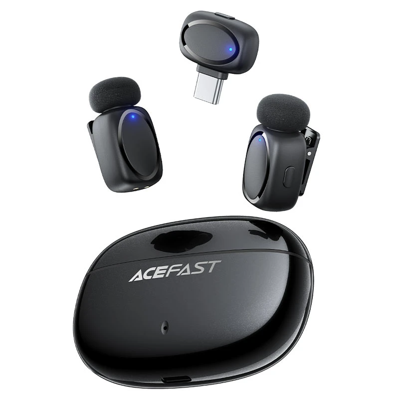 Acefast R2 Wireless Lavalier Microphone - Dual Mic